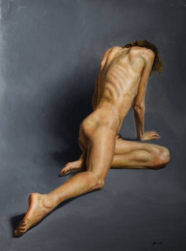 Print of Photorealism Nude Paintings by Christopher Beaven