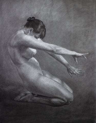 Print of Photorealism Nude Drawings by Christopher Beaven
