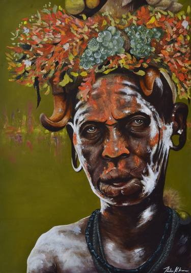 Original Expressionism Portrait Paintings by Thabiso Kokwana