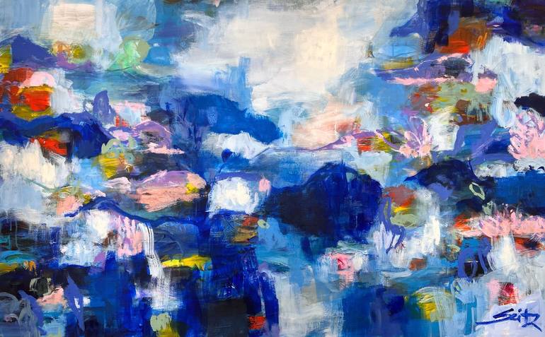 Original Abstract Seascape Painting by Merita Seitz