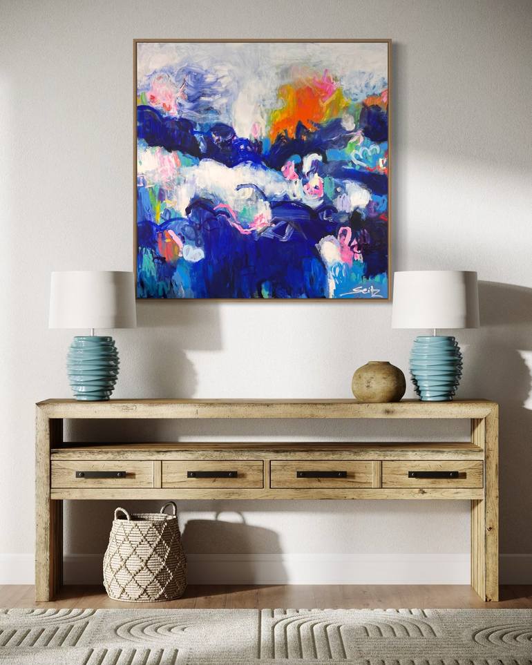 Original Abstract Beach Painting by Merita Seitz