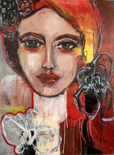 Original Abstract Portrait Paintings by Merita Seitz