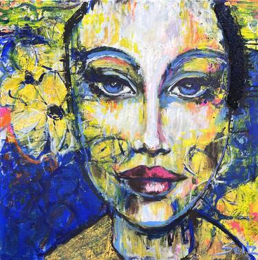 Original Abstract Portrait Paintings by Merita Seitz