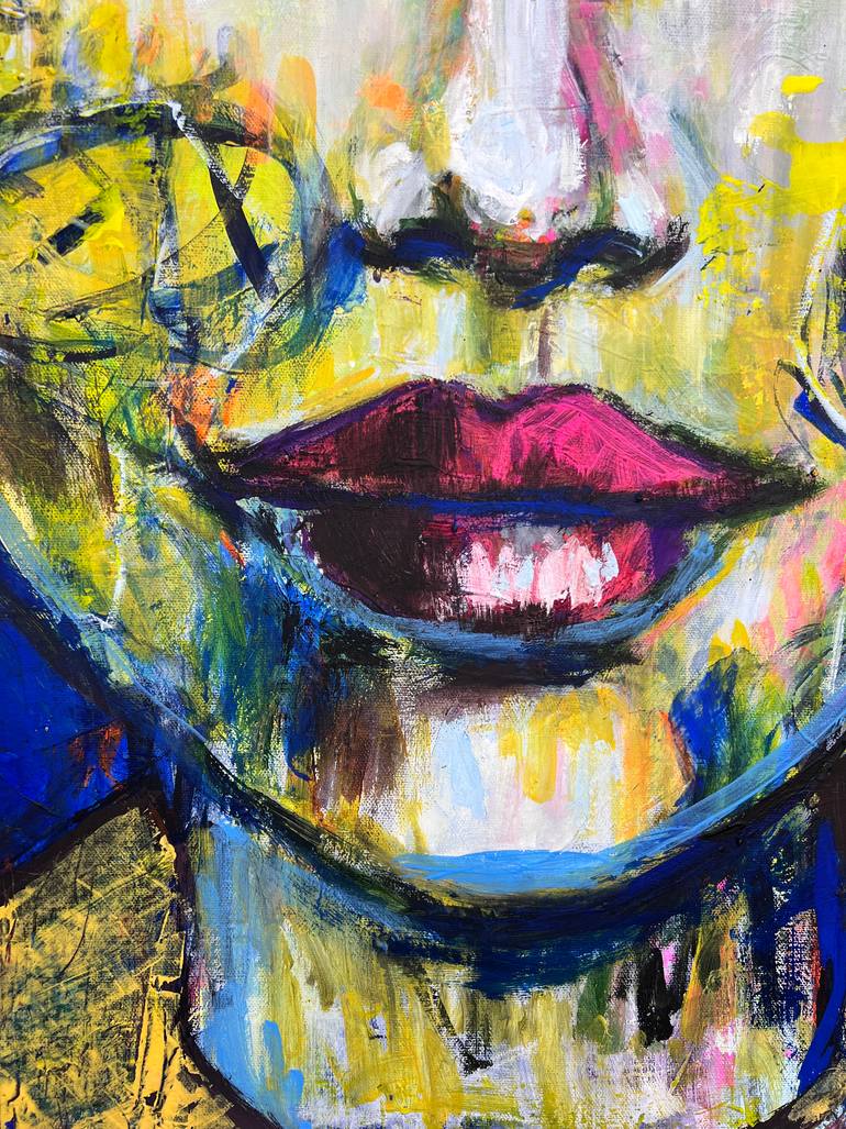 Original Abstract People Painting by Merita Seitz