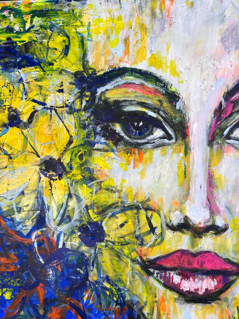 Original Abstract People Painting by Merita Seitz