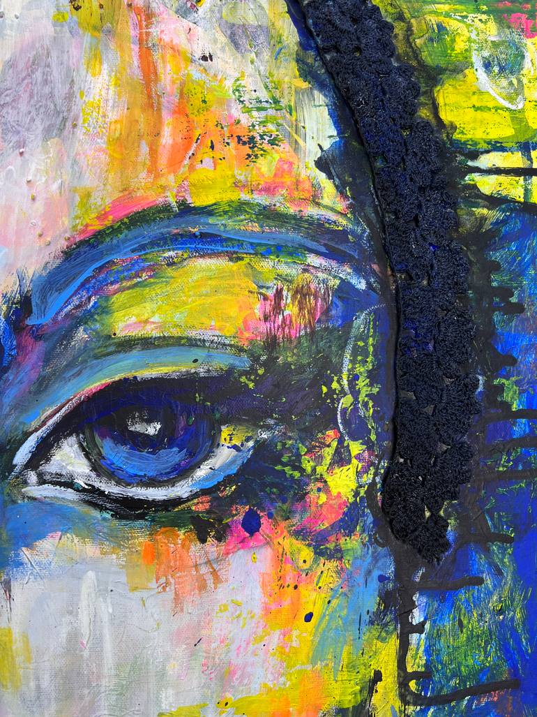 Original Abstract People Painting by Merita Seitz