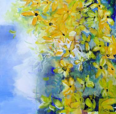 Original Abstract Floral Paintings by Merita Seitz