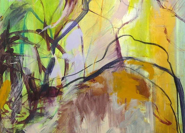 Original Abstract Floral Painting by Merita Seitz