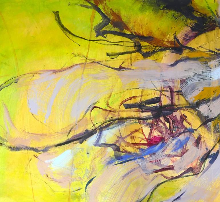 Original Abstract Floral Painting by Merita Seitz