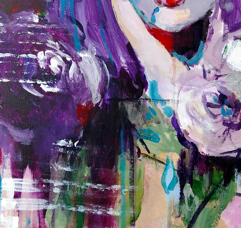 Original Abstract Expressionism People Painting by Merita Seitz