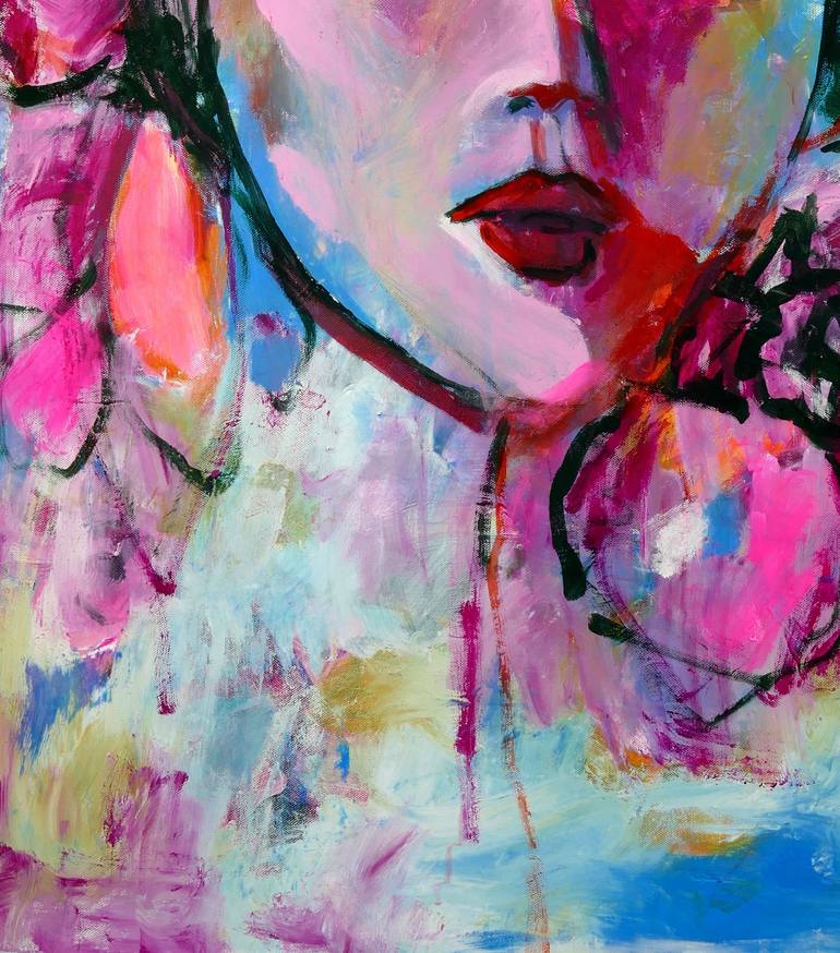 Original Abstract Expressionism Portrait Painting by Merita Seitz