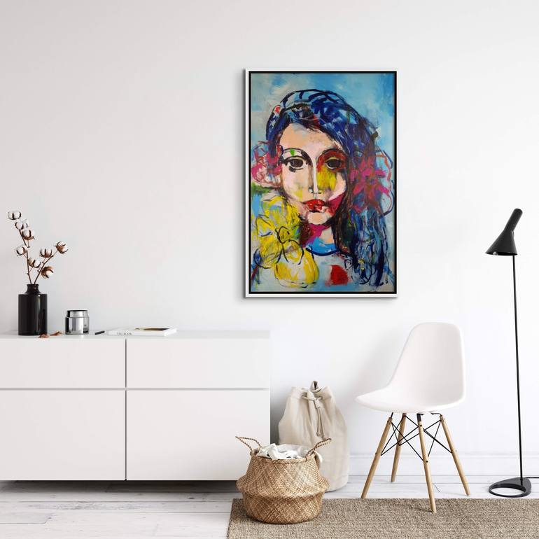 Original Abstract Expressionism Portrait Painting by Merita Seitz