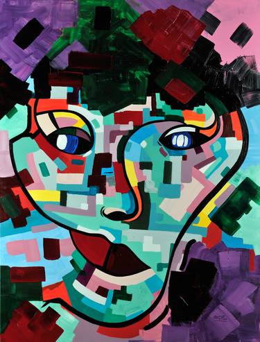 Print of Abstract Expressionism Portrait Paintings by Rose-Mary Vallas