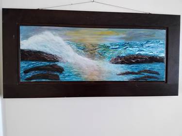 Print of Expressionism Seascape Paintings by Sonia Arana