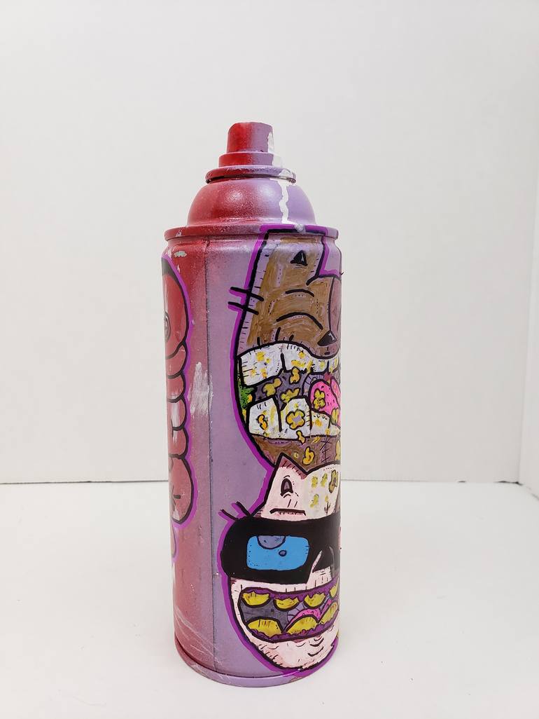 Original Pop Art Graffiti Sculpture by Rusy Cat Art