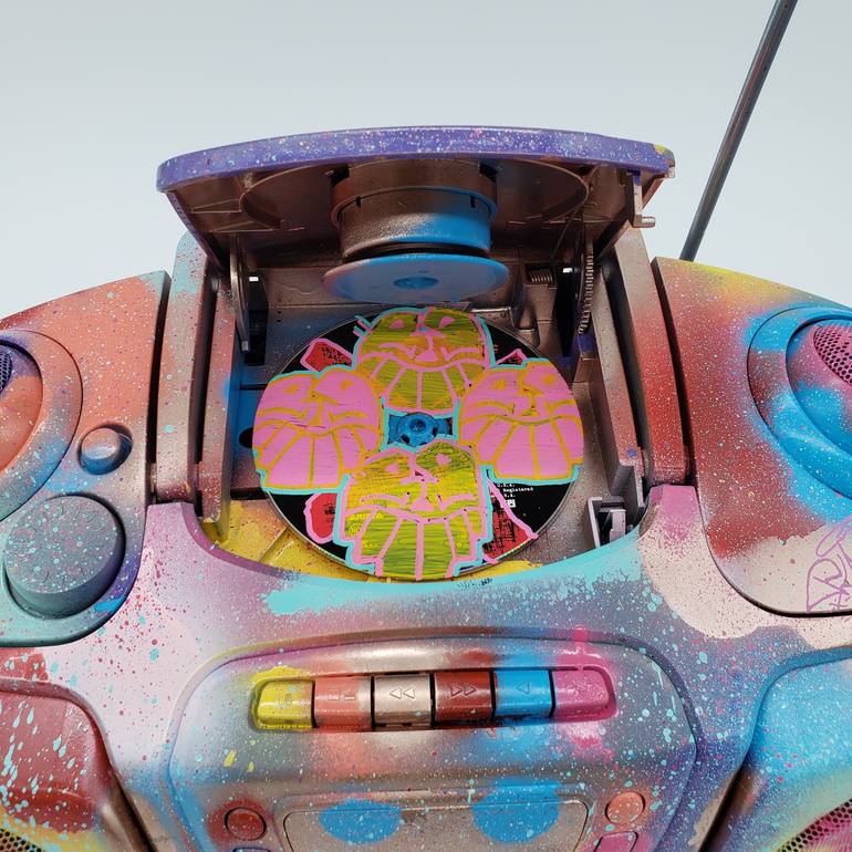 Original Abstract Pop Culture/Celebrity Sculpture by Rusy Cat Art