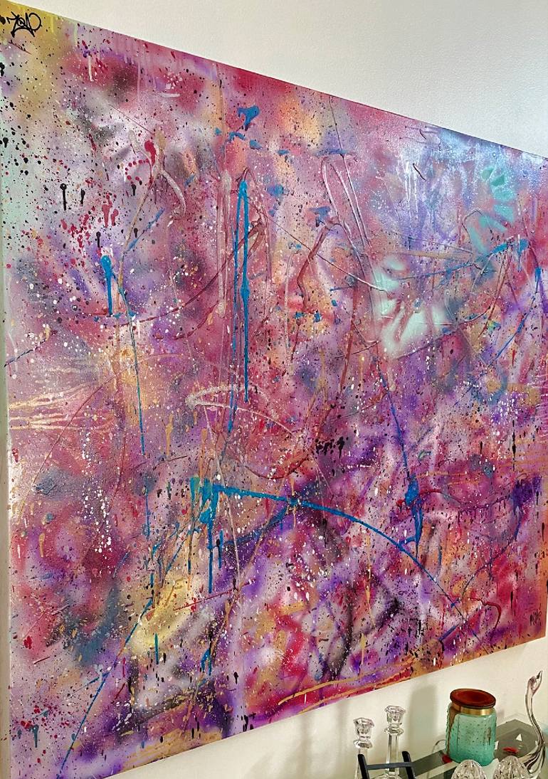 Original Art Deco Abstract Painting by Robin Marshall