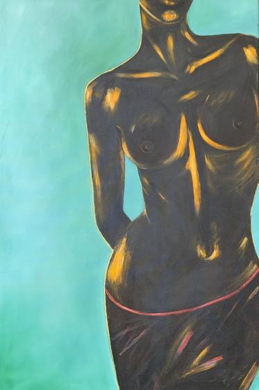 Dark semi nude woman (torso) thumb