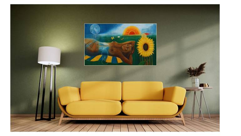 Original Surrealism Women Painting by Kitty Labana