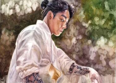 Original Photorealism Abstract Painting by Sufia Easel