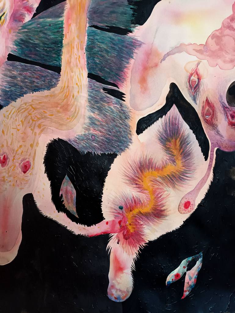 Original Contemporary Animal Painting by Ardeleanu Roxana Elena