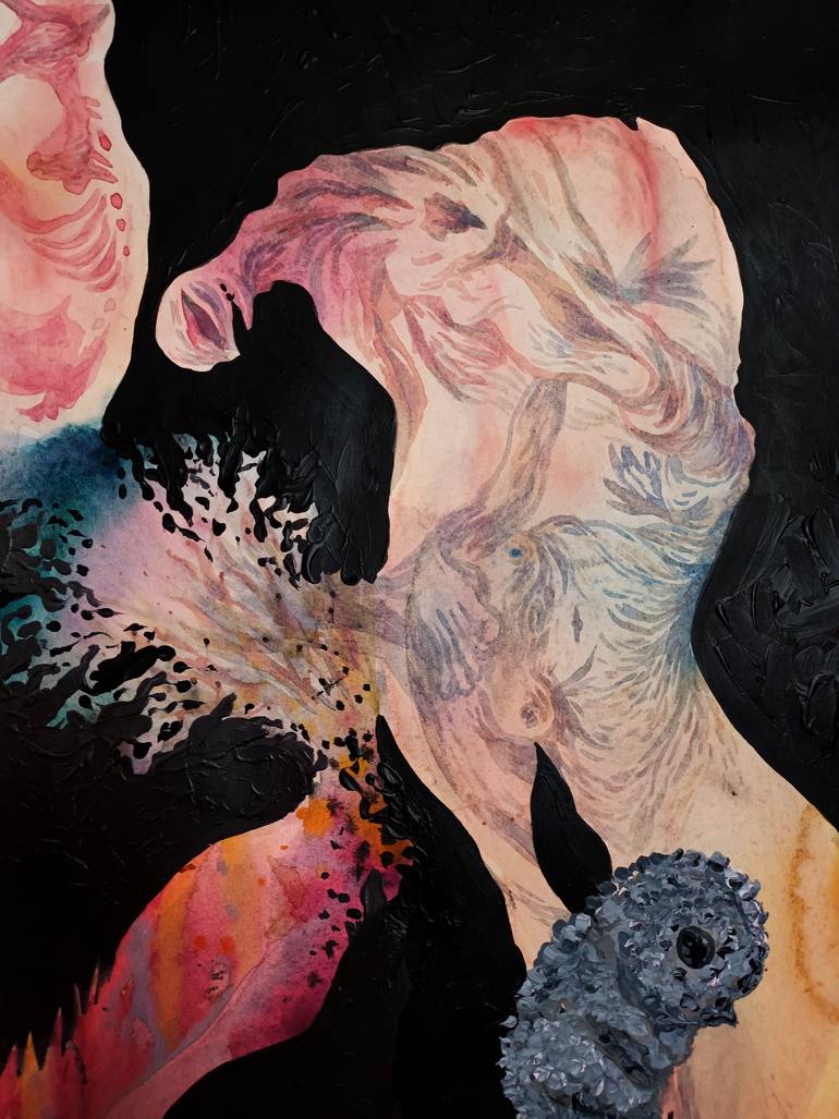 Original Contemporary Animal Painting by Ardeleanu Roxana Elena