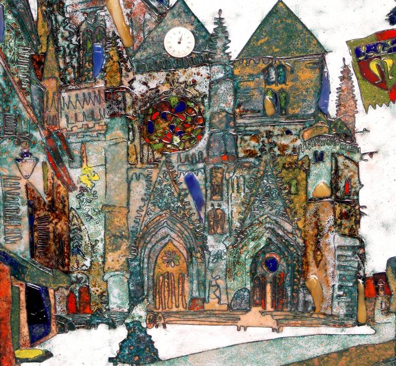 Original Figurative Architecture Painting by Olga Aleksandrova