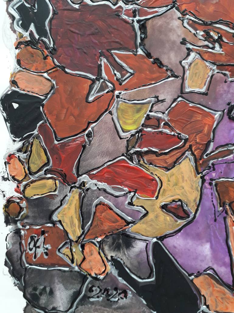 Original Abstract Expressionism Abstract Painting by Olga Aleksandrova