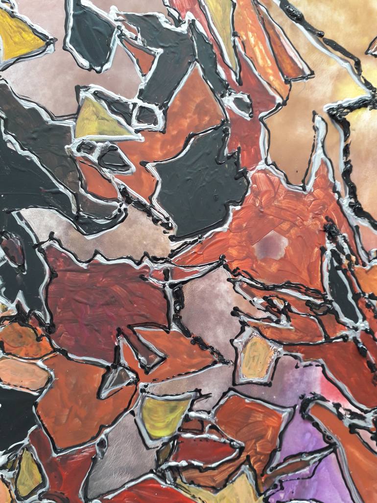 Original Abstract Expressionism Abstract Painting by Olga Aleksandrova