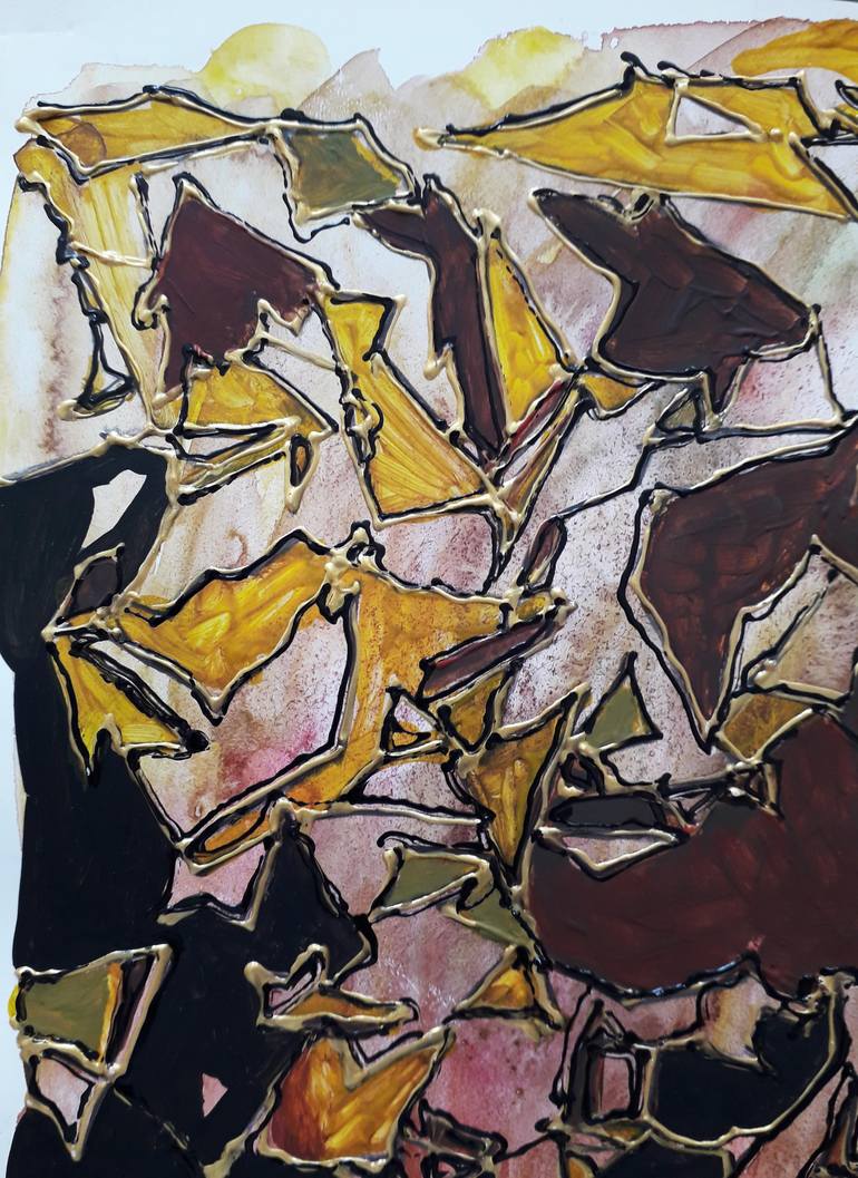 Original Abstract Expressionism Abstract Painting by Olga Aleksandrova