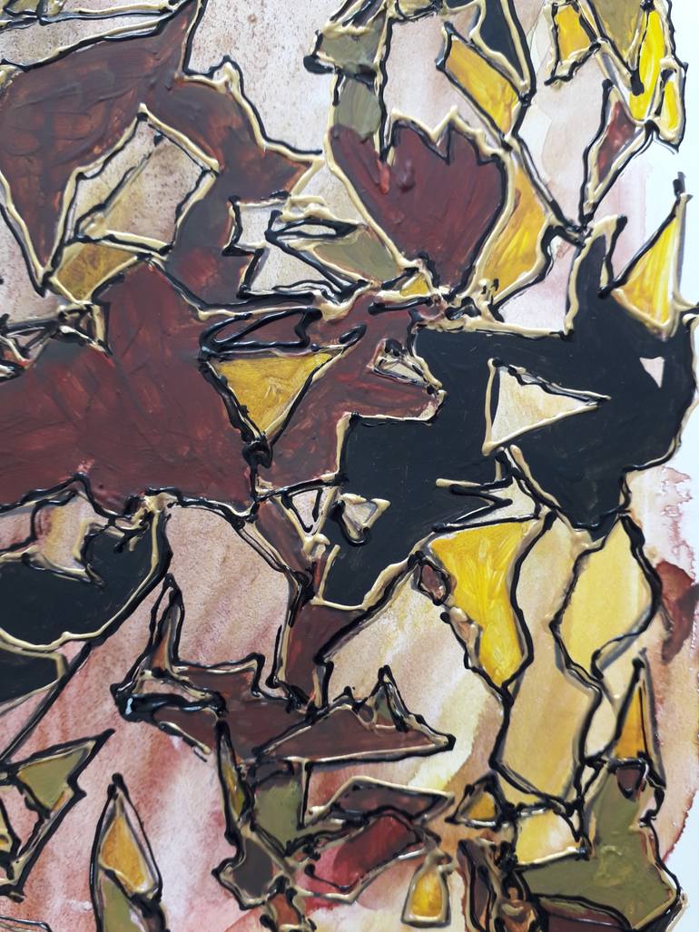 Original Abstract Expressionism Abstract Painting by Olga Aleksandrova