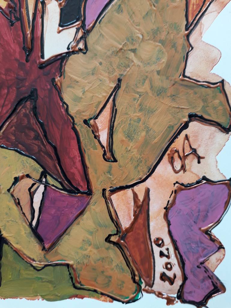 Original Abstract Expressionism Abstract Painting by Olga Aleksandrova