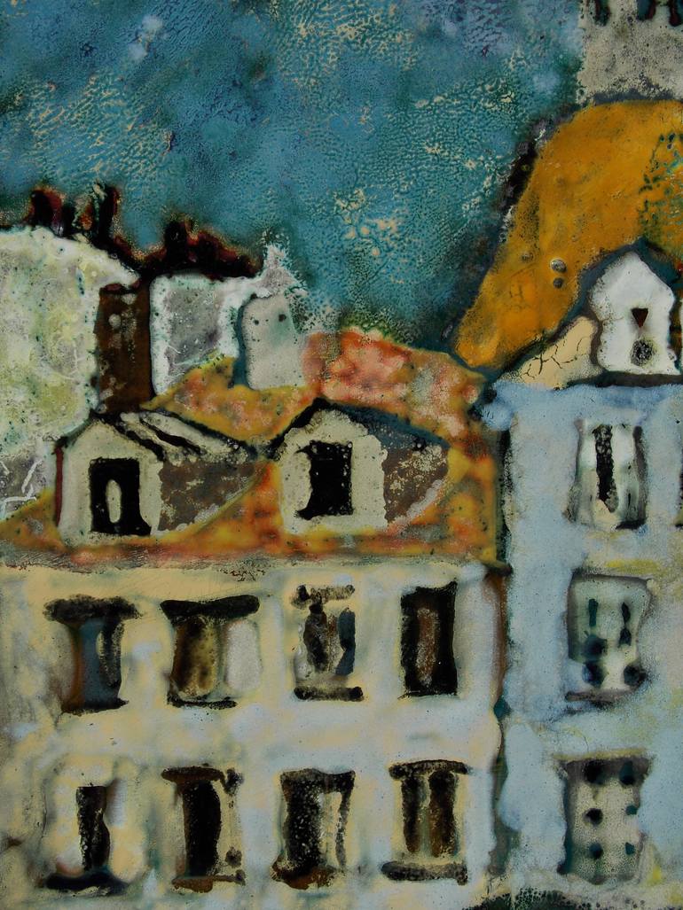 Original Figurative Architecture Painting by Olga Aleksandrova