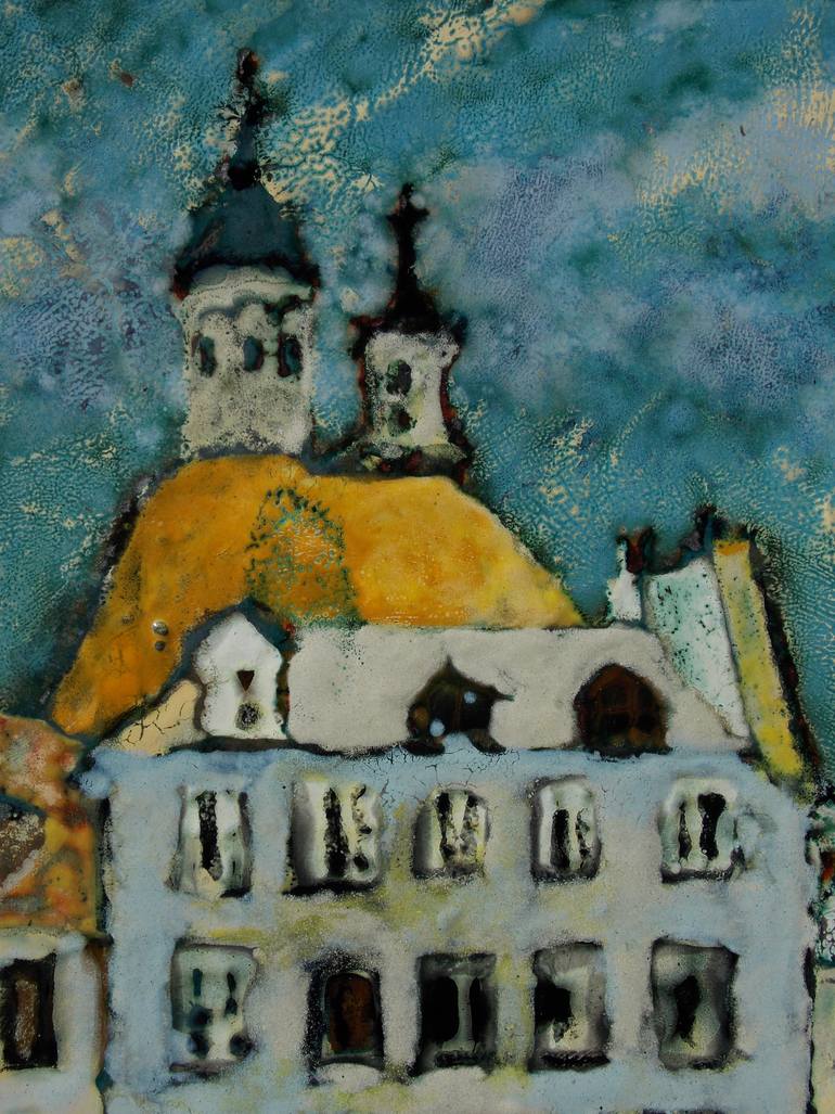 Original Figurative Architecture Painting by Olga Aleksandrova