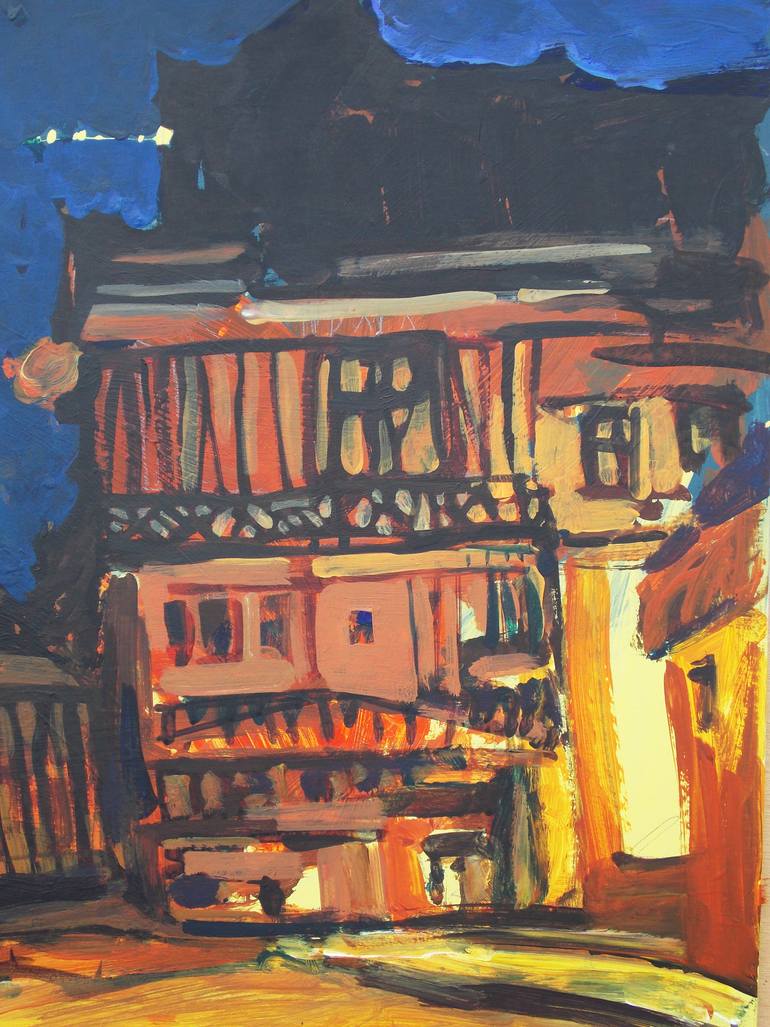Original Expressionism Architecture Painting by Olga Aleksandrova