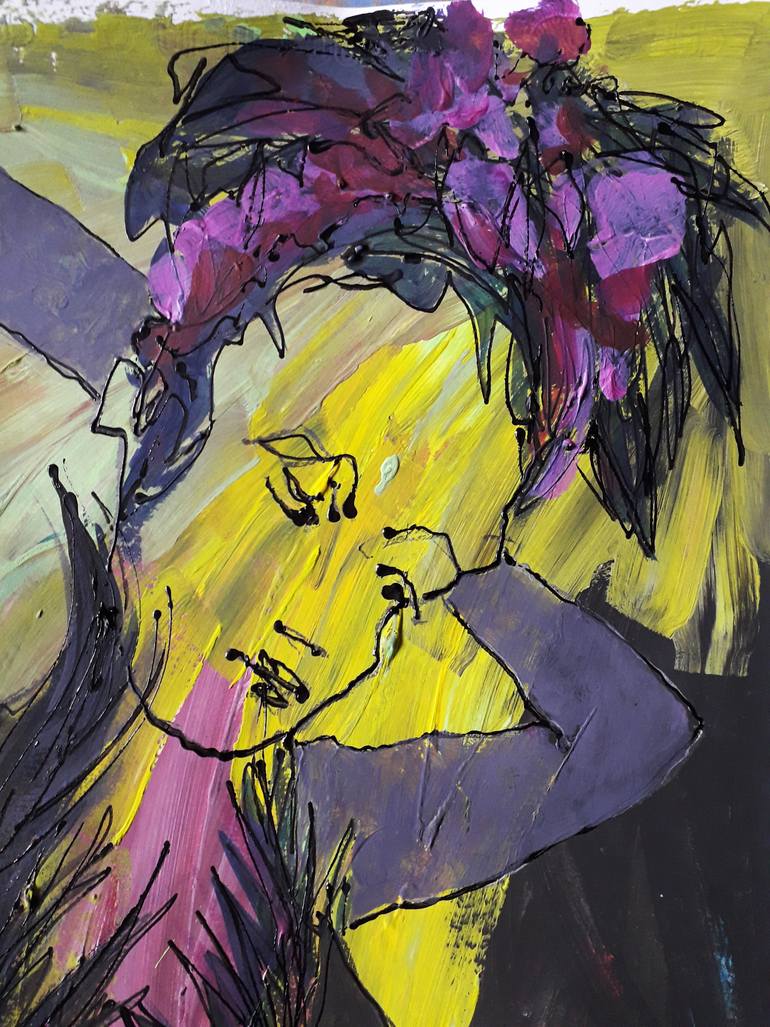 Original Expressionism Love Painting by Olga Aleksandrova