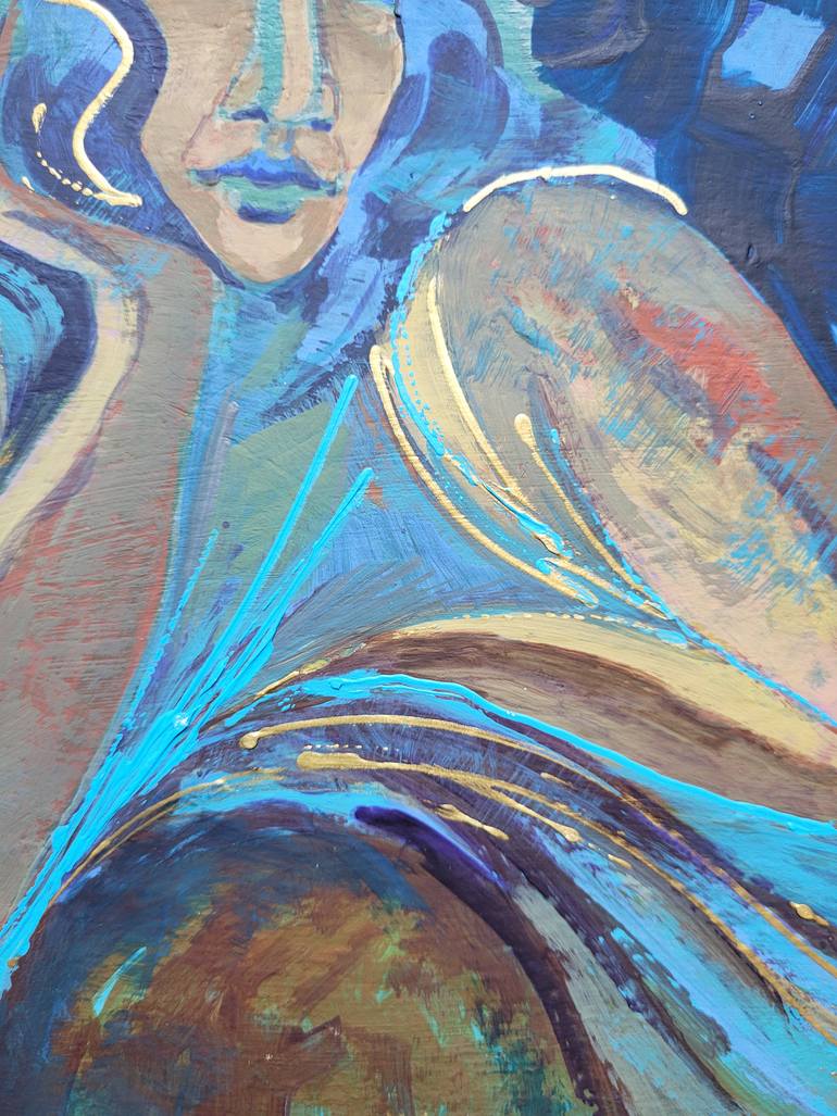 Original Expressionism People Painting by Olga Aleksandrova