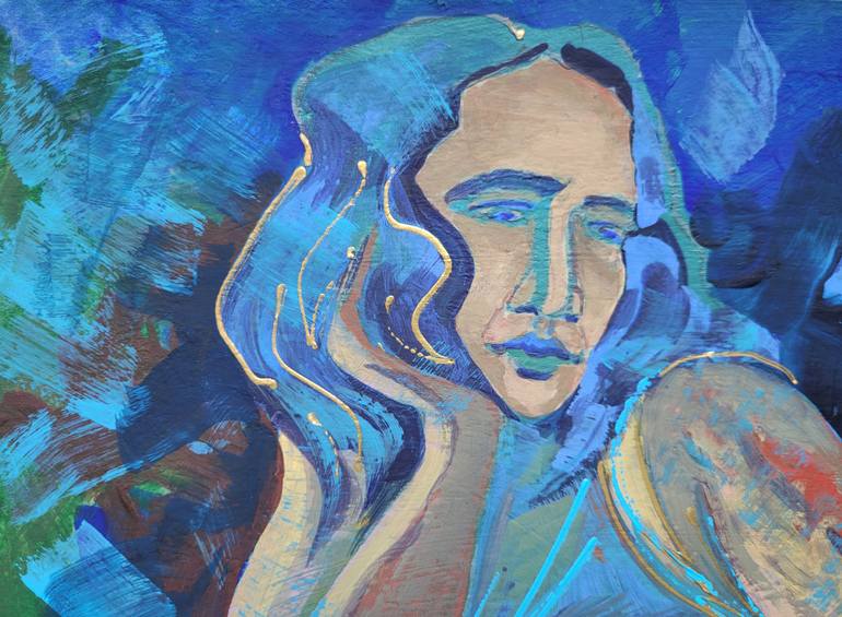 Original Expressionism People Painting by Olga Aleksandrova