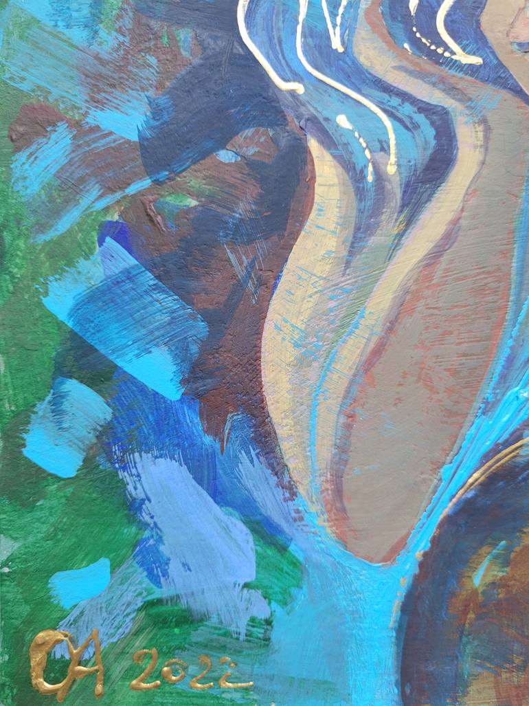 Original Expressionism People Painting by Olga Aleksandrova