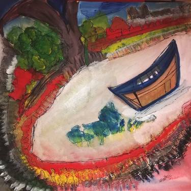 Print of Boat Paintings by Anubhuti Gupta