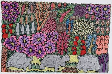Saatchi Art Artist Alastair Irvine; Drawing, “Tortoise family” #art