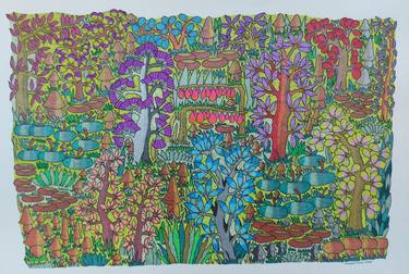 Saatchi Art Artist Alastair Irvine; Drawings, “Enchanted forest” #art