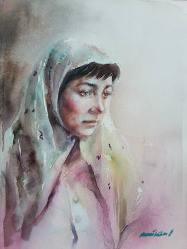 Print of Modern Portrait Paintings by Arezou Behrang
