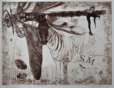 Original Figurative Animal Printmaking by Elena Shichko