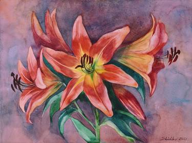 Original Fine Art Floral Paintings by Elena Shichko
