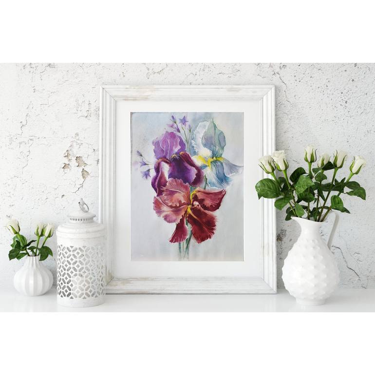 Original Fine Art Floral Painting by Elena Shichko