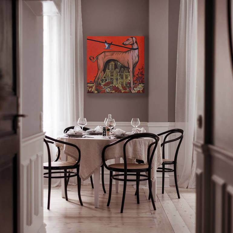 Original Figurative Animal Painting by Elena Shichko