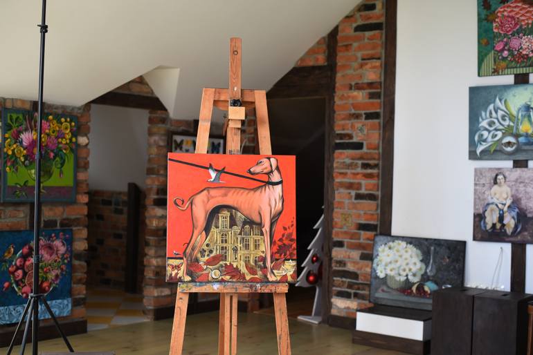 Original Figurative Animal Painting by Elena Shichko