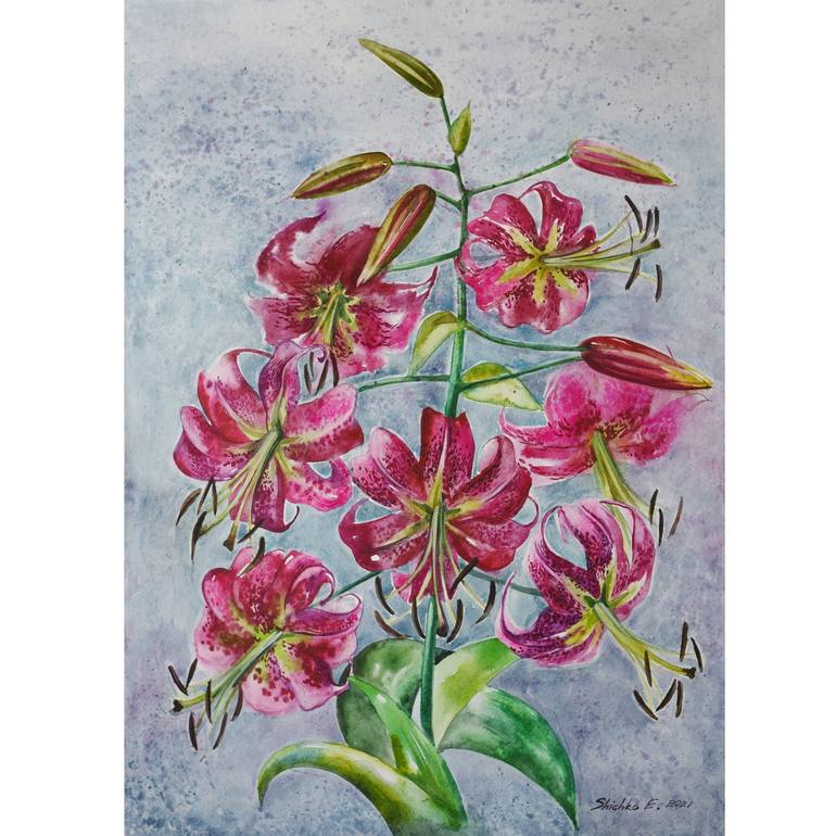 Original Floral Painting by Elena Shichko