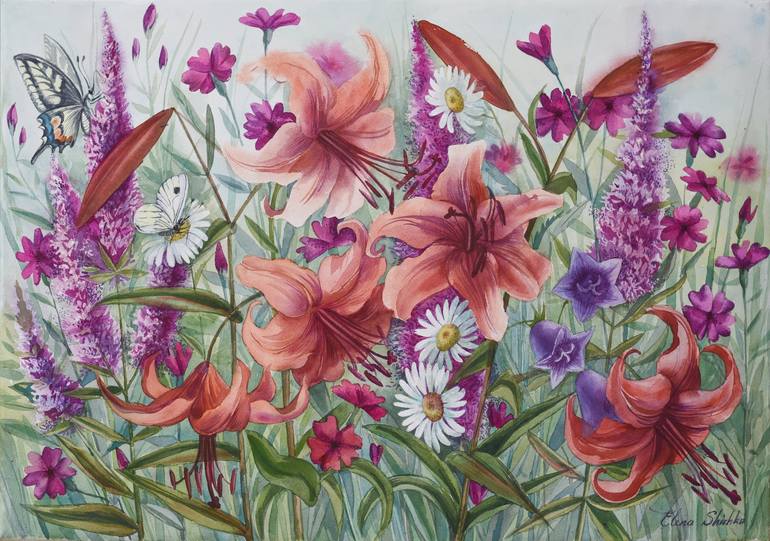 Print of Fine Art Nature Paintings by Elena Shichko
